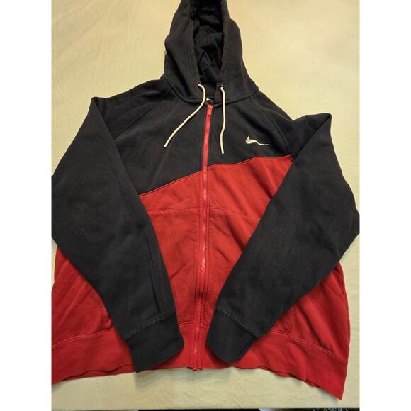 Nike Men's Size 2XL Red, White & Blue Long Sleeve Zippered Sweatshirt - Picture 1 of 6